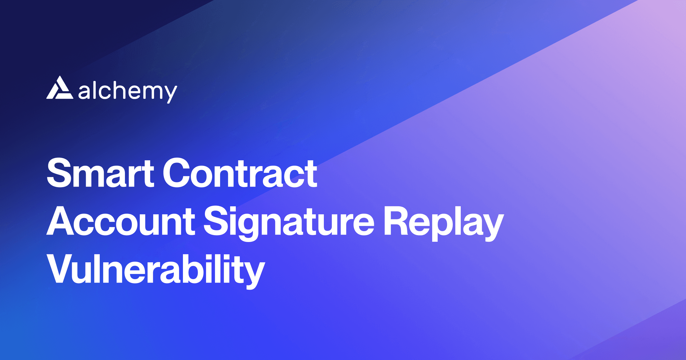 Smart Contract Account Signature Replay Vulnerability