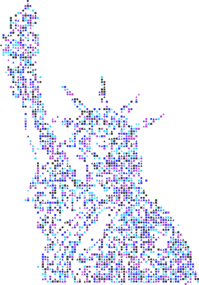 Statue of Liberty mosaic illustration