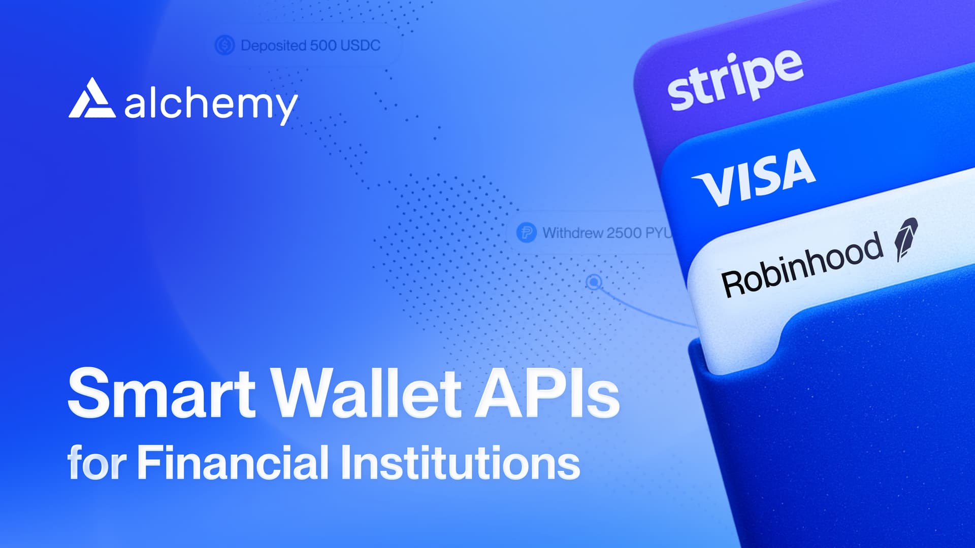 Smart wallet APIs for financial institutions