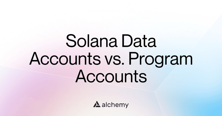 Solana data accounts vs. program accounts