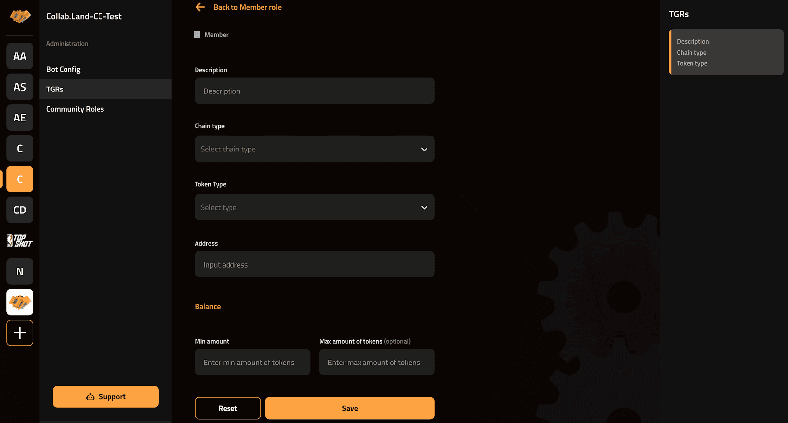 Collab.Land web portal for configuring token-granted Discord roles