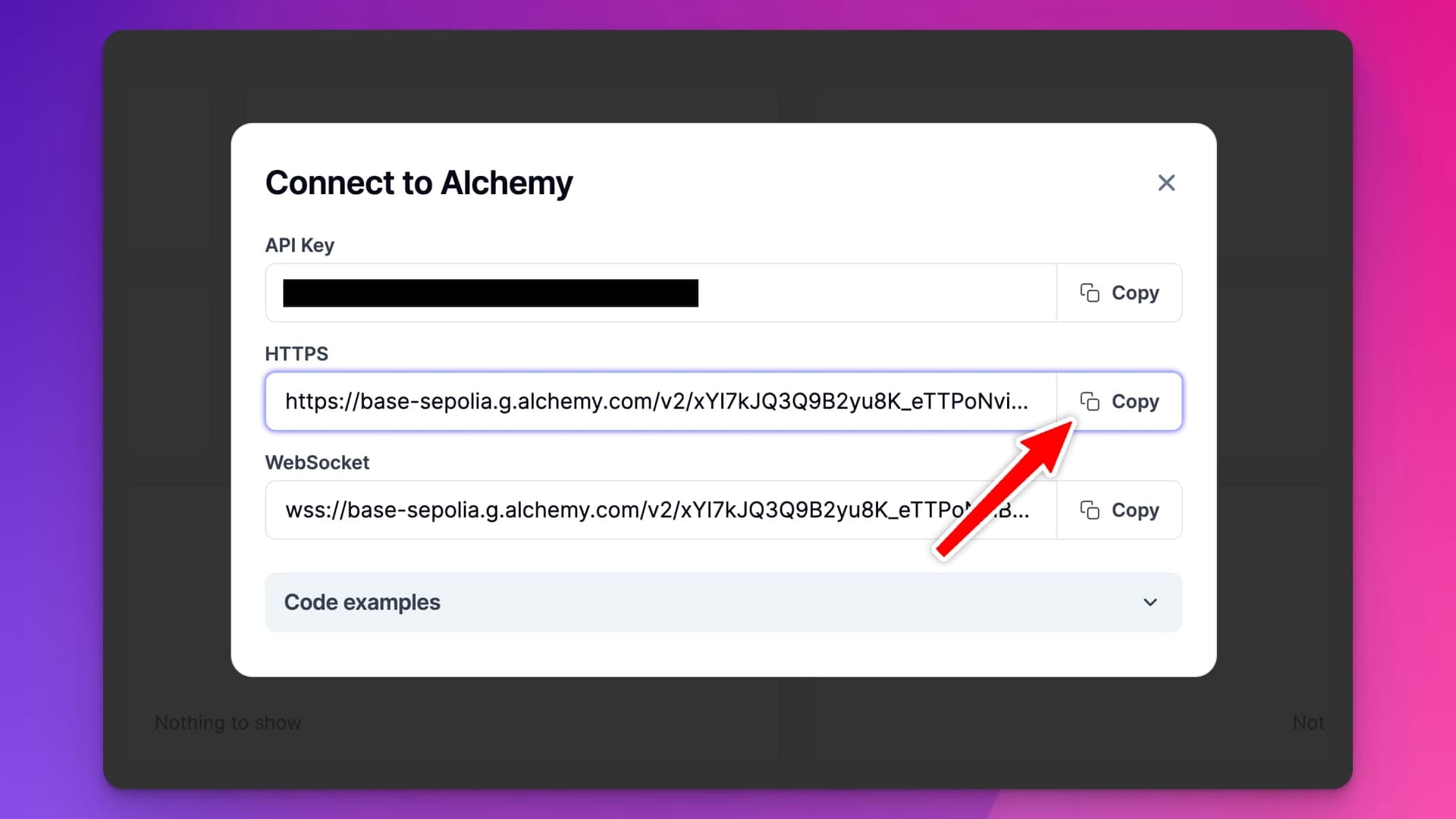 Step 3: Copy RPC URL