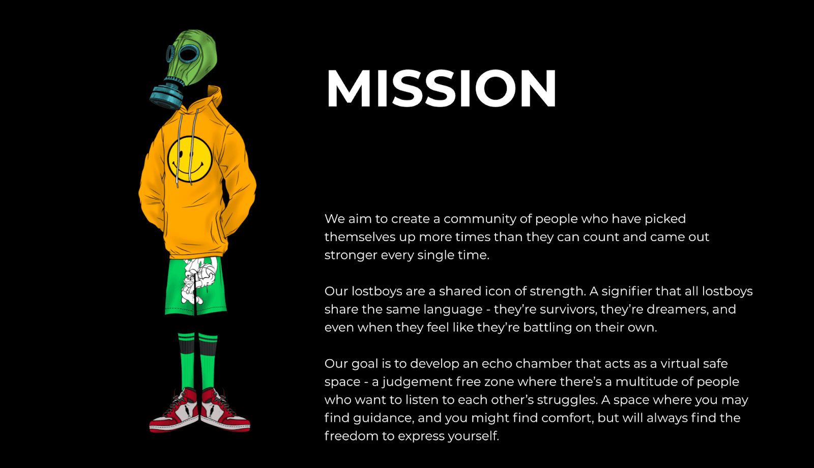 The Lost Boy mission. (Image Sourcehttps://lostboy.io/ )