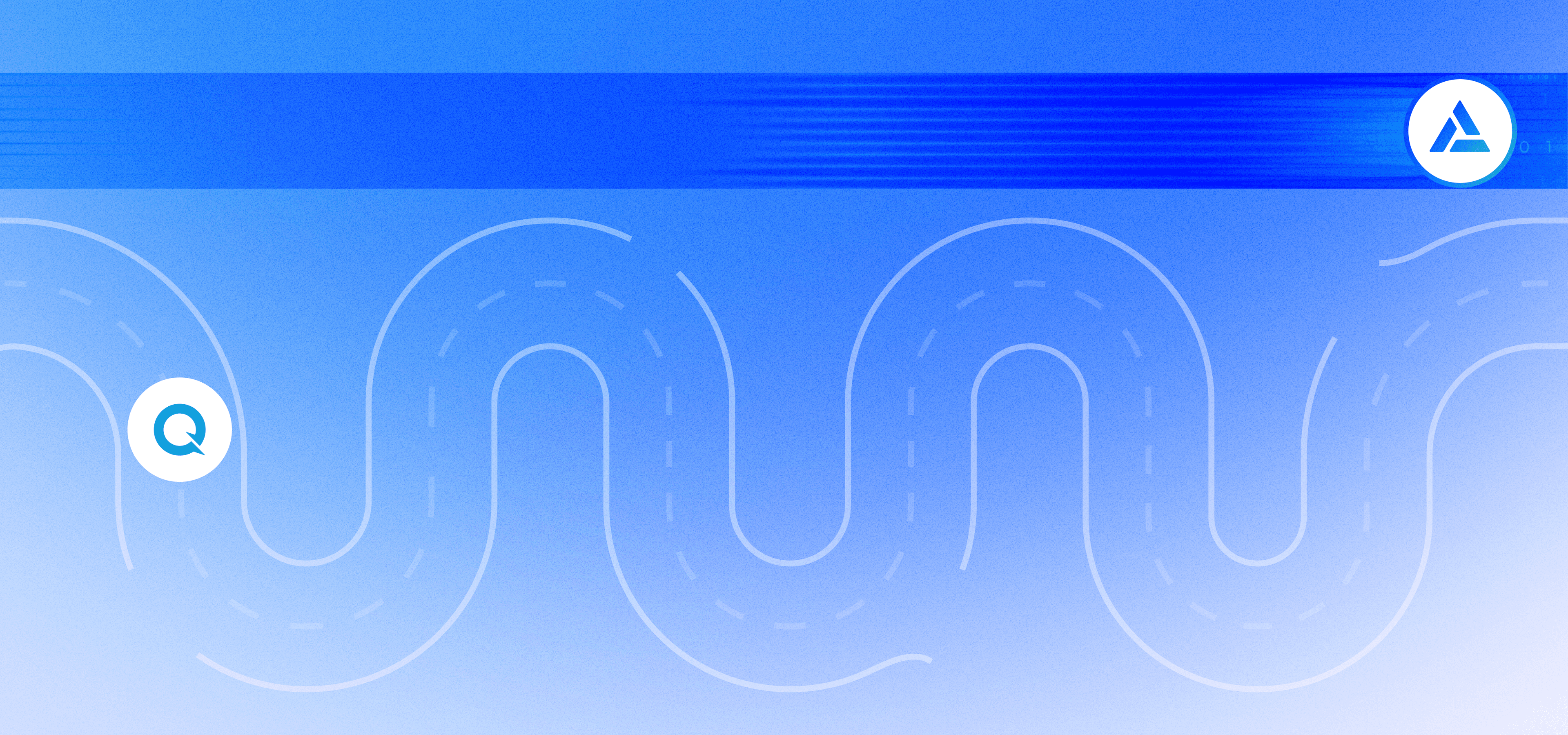 Alchemy and QuickNode logos on a race track, illustrating the node provider comparison