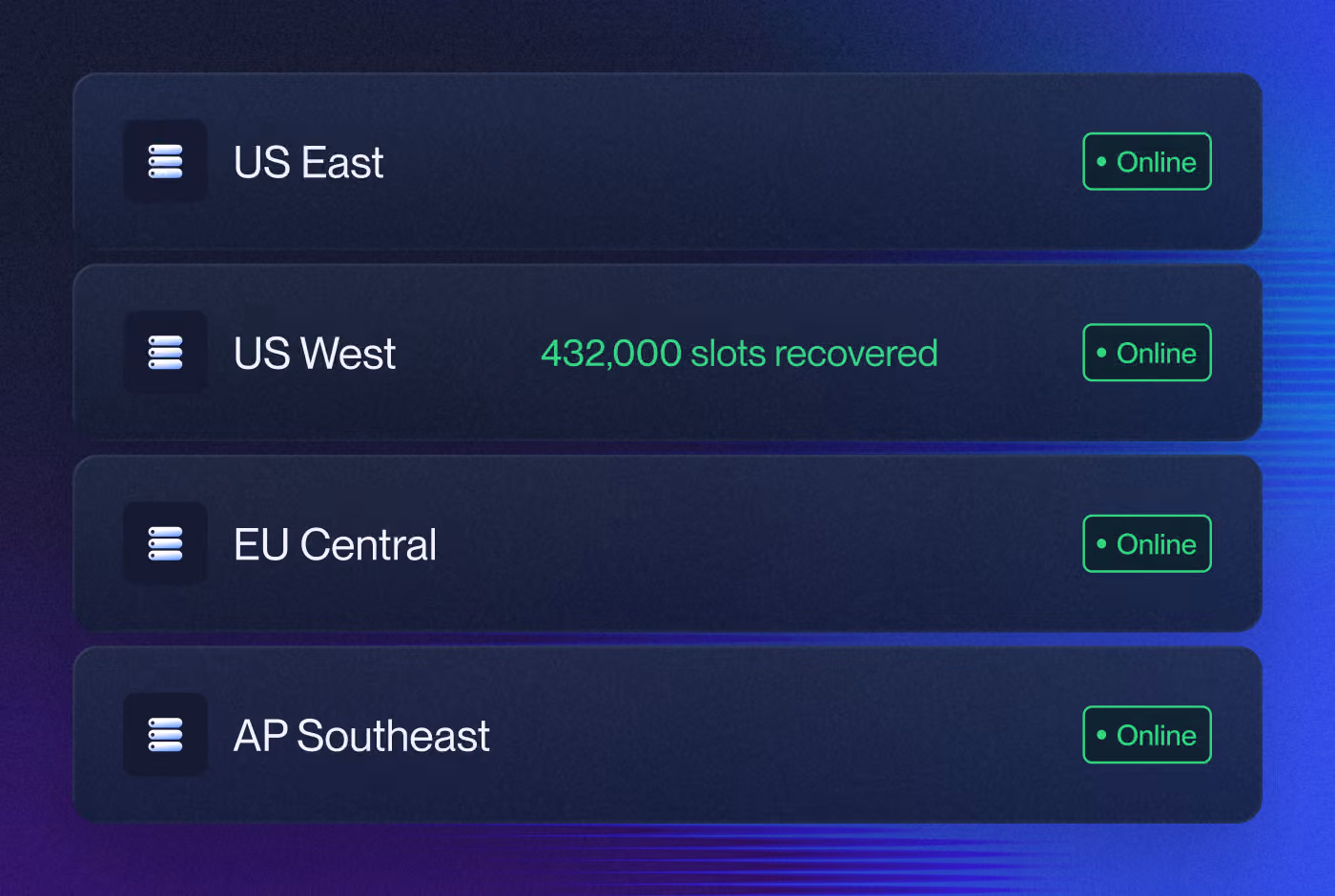 gRPC replay slots