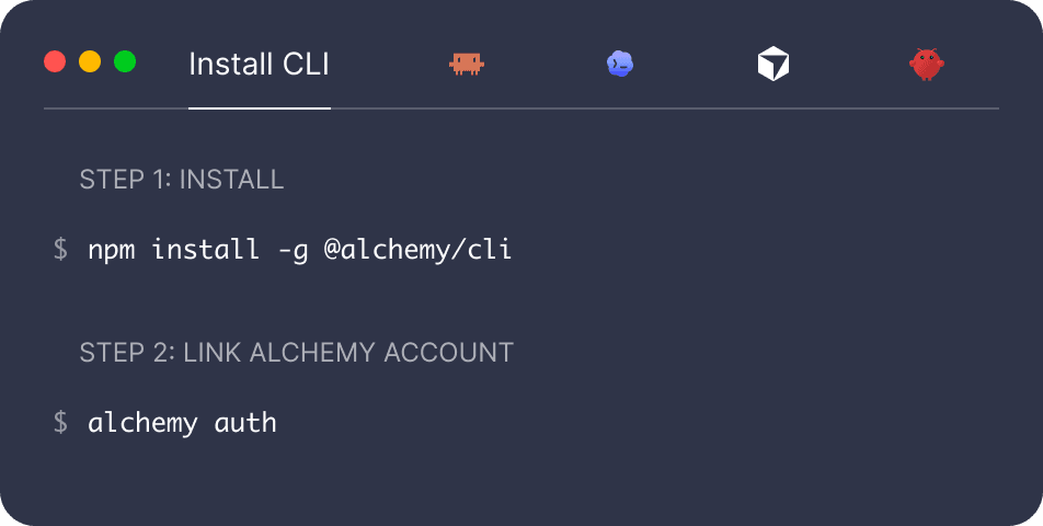Alchemy CLI for AI agents