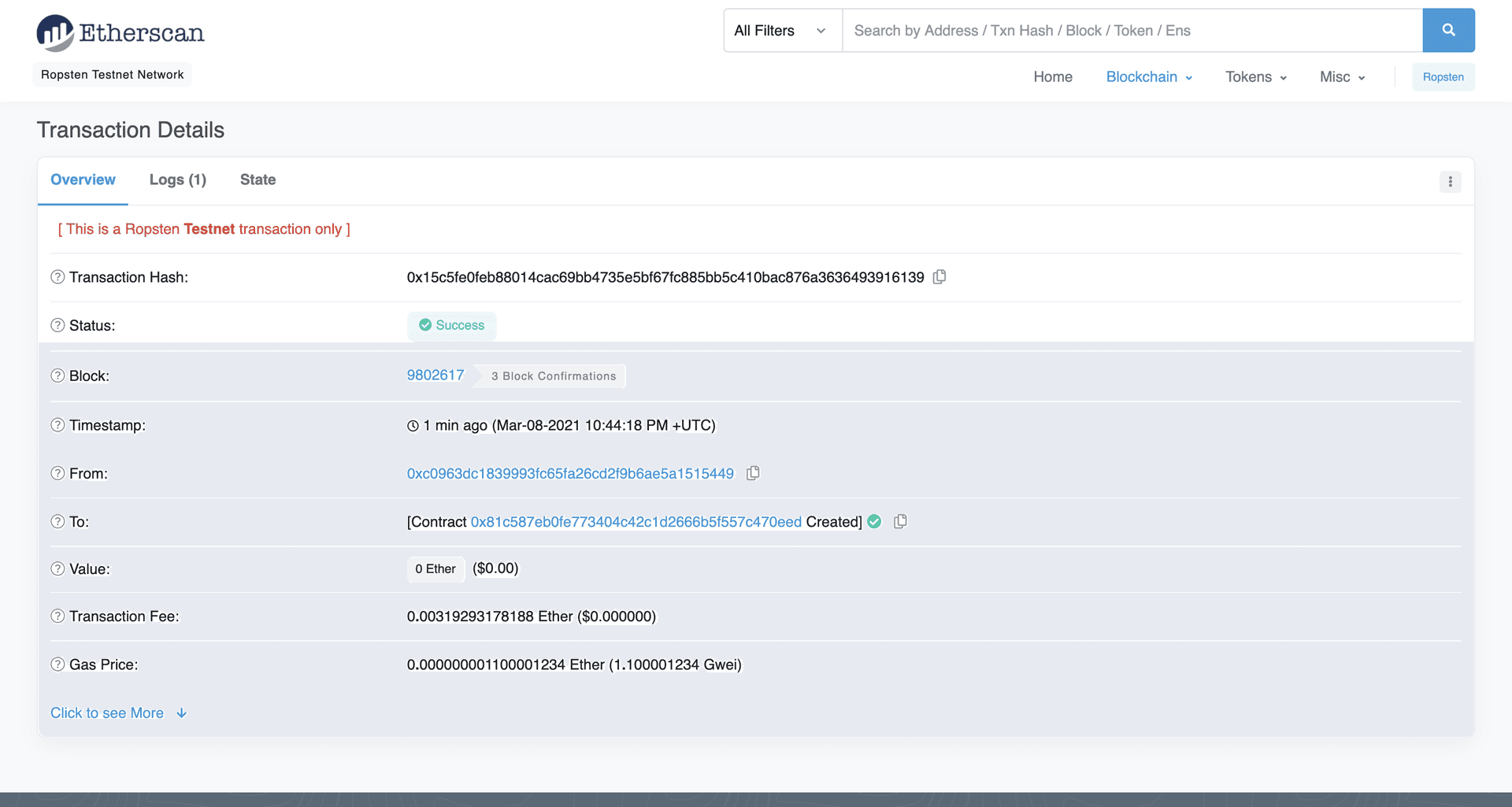 Yasssss! You just deployed your NFT smart contract to the Ethereum chain 🎉