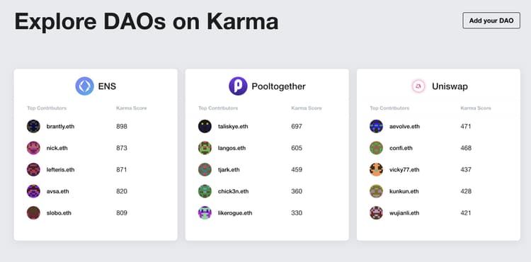 How to use DAO reputation tools