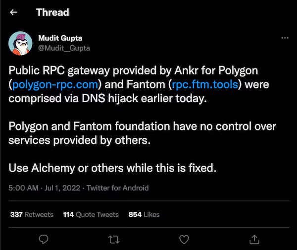 How to setup an alternative RPC